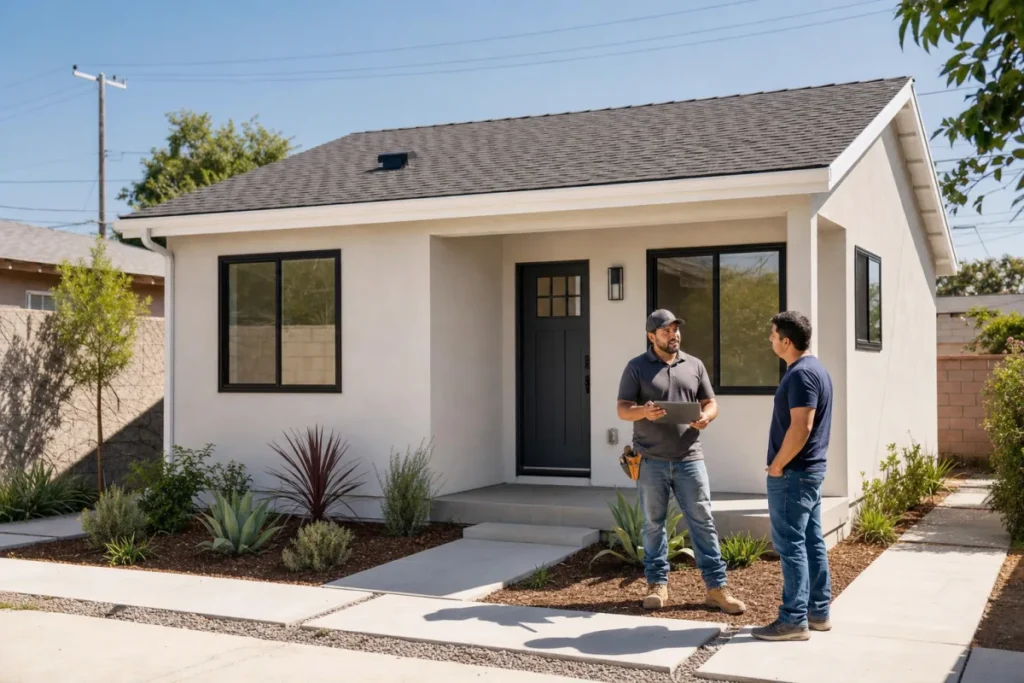 ADU terminada con un contratista en Norwalk, California